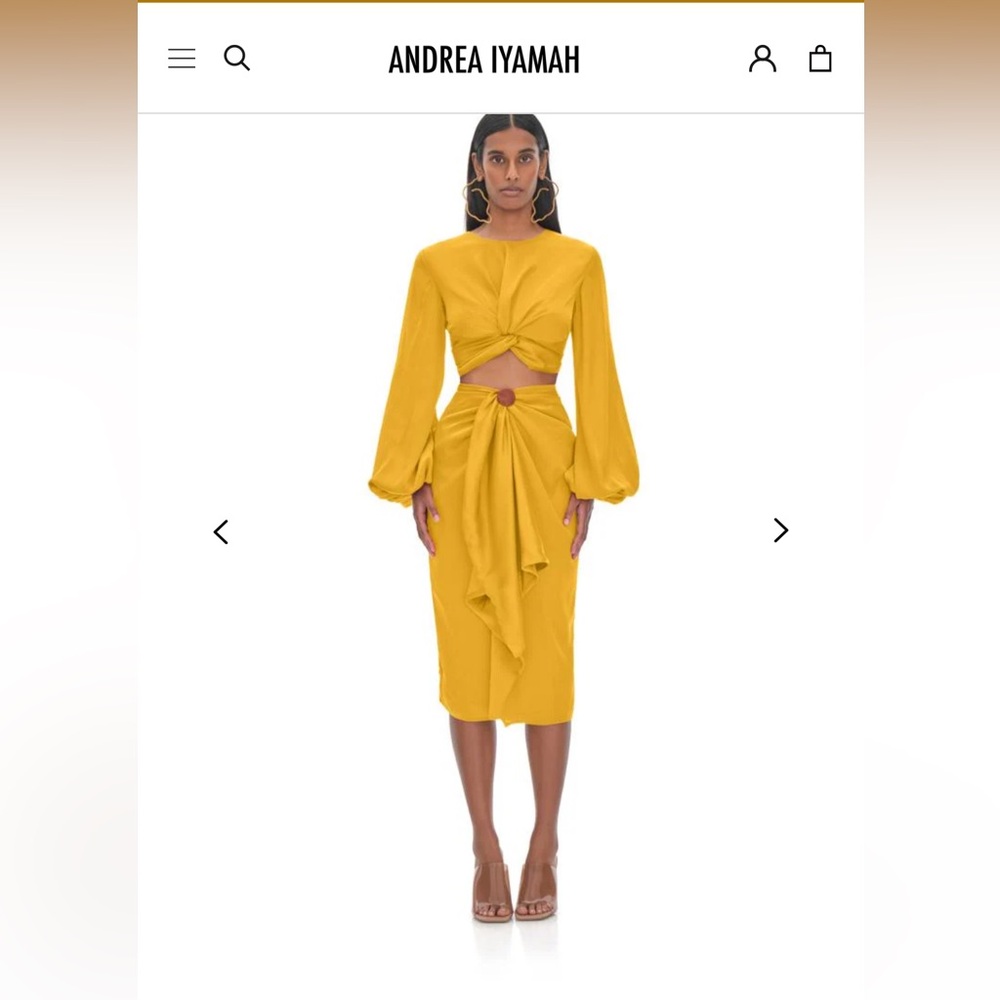 Andrea Iyamah Behati marigold skirt